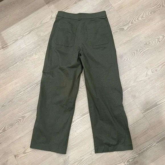 Aritzia The Group by Babaton Olive Green Walsh Wide Leg Pant size 6 women’s - Picture 3 of 11